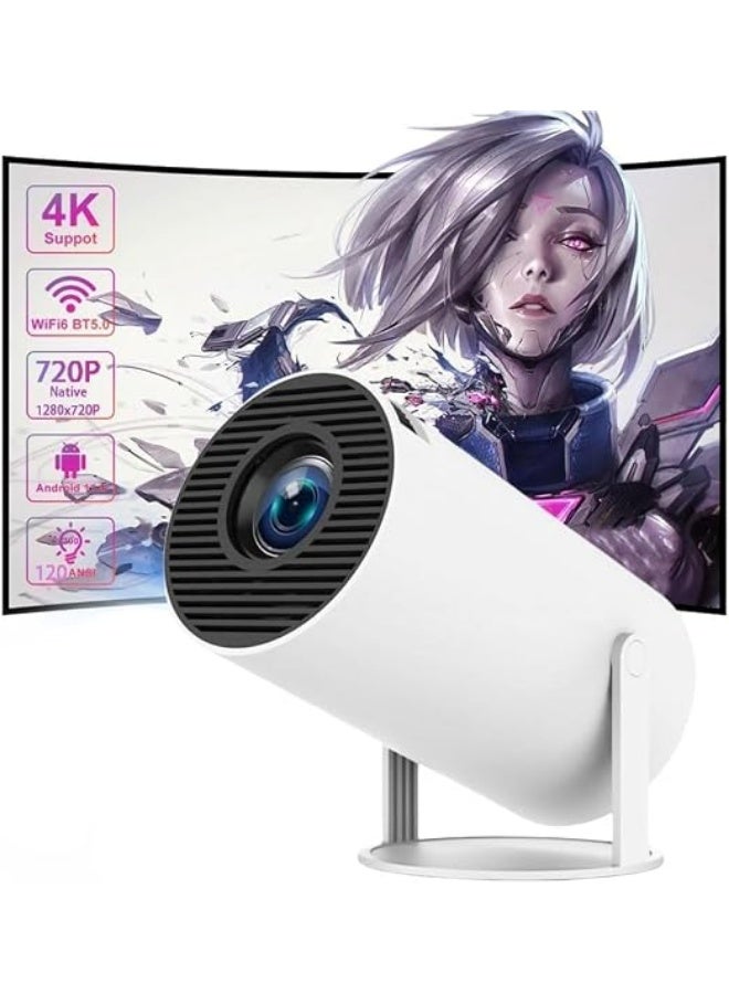 Mini Smart Android Projector | Home Theater Projector | WiFi 6 Bluetooth 5.0 | Android OS | Auto Keystone Correction | 180° Rotation Portable Projector - Image 1