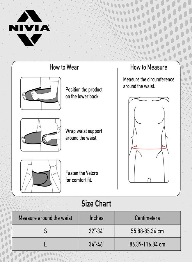 Nivia Adjustable Waist Support with Velcro, Back Supports, for Postural & Mobility Support Available in S | L & Black/Red Color, Used for Everyday Support & Lifestyle - Image 4