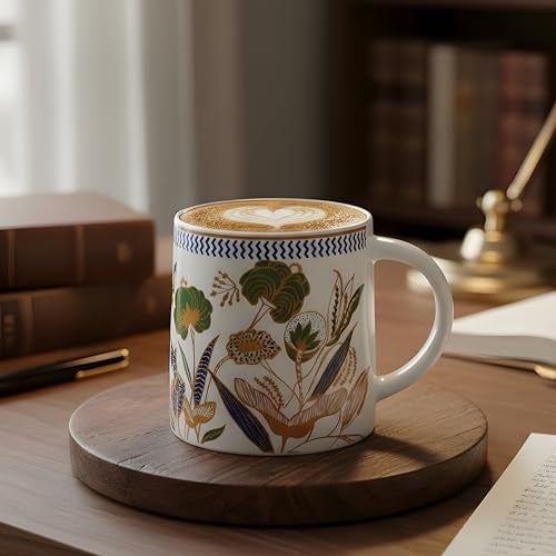 CRAF10 Botanic Gold Coffee Tea Mugs Sets of 1, Ideal for Gifting, 300 ml - Image 4