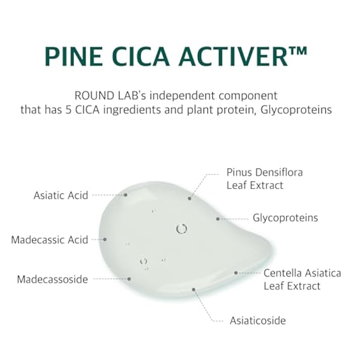 ROUND LAB Pine Calming Cica Sheet Mask 10ea, Cooling and Soothing Mask for Heated, Acne-Prone Skin, Double-Waved Air Hole Design for Extra Hydration with Pine Cica and Hyaluronic Acid, Korean Skincare - Image 4
