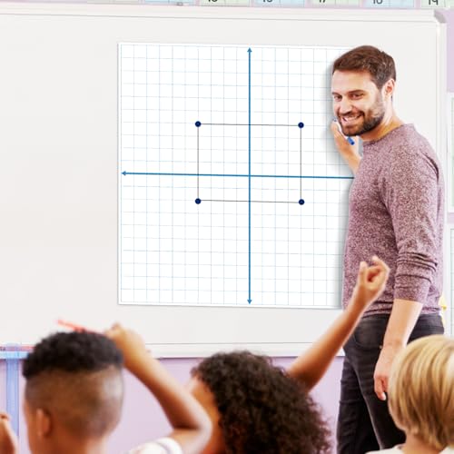 WEIZHEN Magnetic XY Coordinate Dry Erase Grid, 30"x30" – Reusable Write & Wipe Graphing Board for Math Practice, Classroom, Homeschool, and Educational Use – Ideal for Graphing, Teaching, and Learning - Image 4