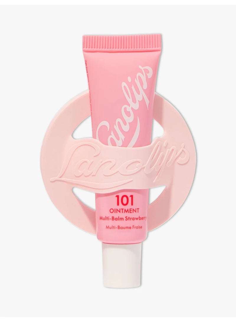 Lanolips 101 Ointment Strawberry & Lip Phone Holder - Fruity Lip Balm with Vitamin E Oil and Lanolin for Lip Hydration (0.35 Ounce) - Image 1