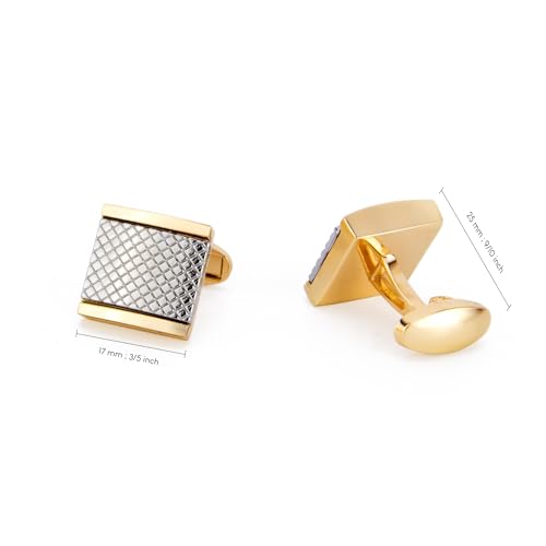 UJOY Vintage Cufflinks Antique Fashion Accessories for Men for Valentine Day Gift Anniversary Wedding in Gift Box Silver Gold - Image 5