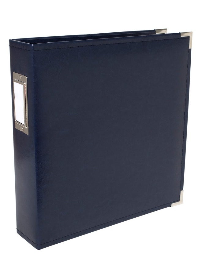 We R Memory Keepers We R Memory Keepers 8.5x11 Navy Photo Album, Protect Memories and Photos, Soft, Acid-free Faux Leather, Classy Decorative Spine Label, Snag-free Rings, Includes 5 Page Protectors  - Image 1