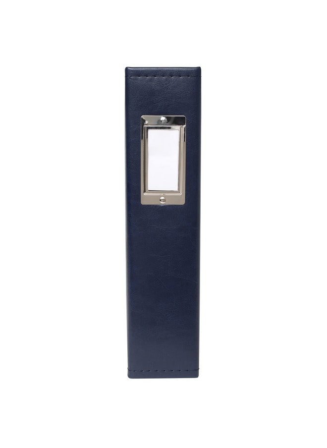 We R Memory Keepers We R Memory Keepers 8.5x11 Navy Photo Album, Protect Memories and Photos, Soft, Acid-free Faux Leather, Classy Decorative Spine Label, Snag-free Rings, Includes 5 Page Protectors  - Image 2