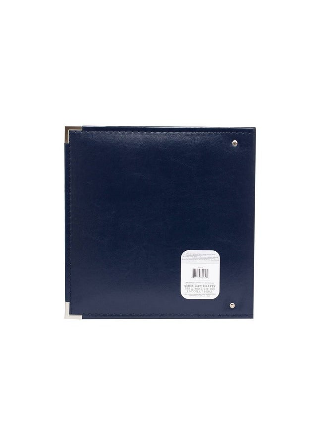 We R Memory Keepers We R Memory Keepers 8.5x11 Navy Photo Album, Protect Memories and Photos, Soft, Acid-free Faux Leather, Classy Decorative Spine Label, Snag-free Rings, Includes 5 Page Protectors  - Image 3