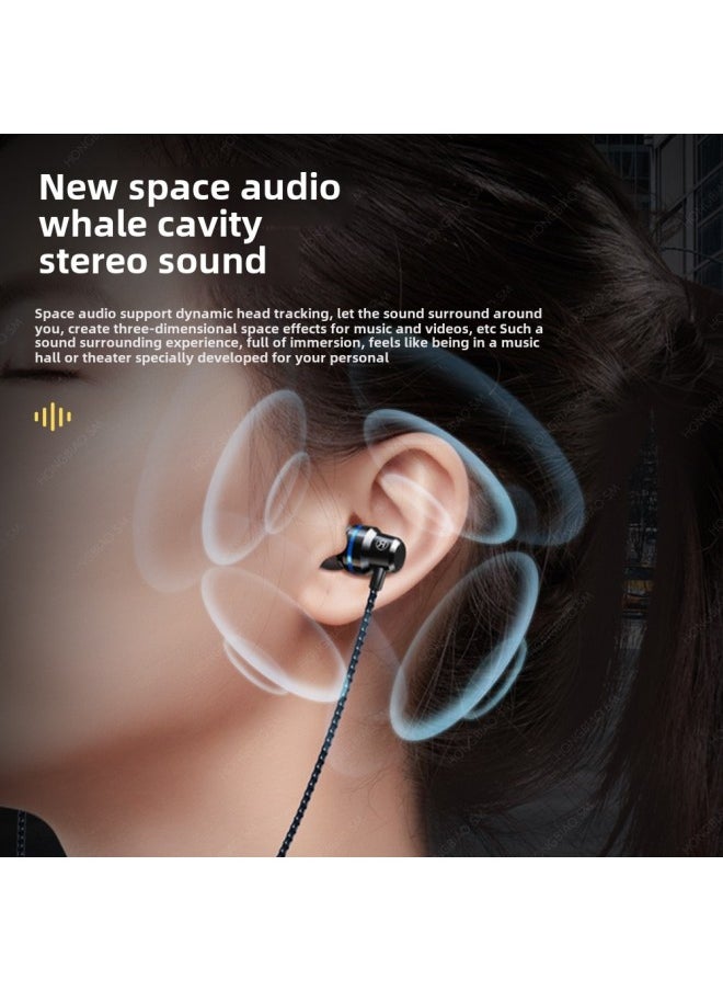 Generic - BNR Headphones For Apple Huawei Xiaomi OPPO In-Ear Type-c Android Game Phone Wired-Color:Q5 Rose Gold_Ultimate Edition - Image 1