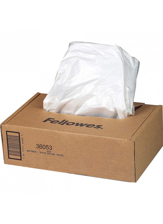 Fellowes 36053 Powershred Shredder Waste Bags for 90S, 99Ci, 99Ms, AutoMax 200C, and AutoMax 130C, 100 Bags