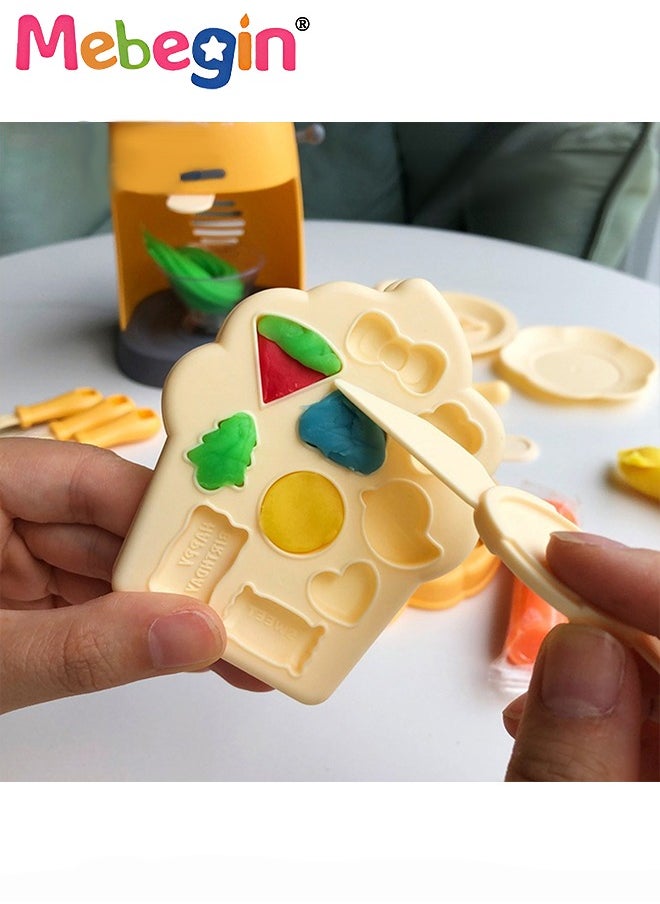 MEBEGIN - DIY Playdough Set, Multi-colored Ice Cream Making Set with Rich Accessories and 8 Colors of Daugh, Fun Non-toxic Clay Modelling Kit, Creative Ice Cream Maker Machine Set for Kids, Ideal Children's Gift, 11*11*19cm - Image 1