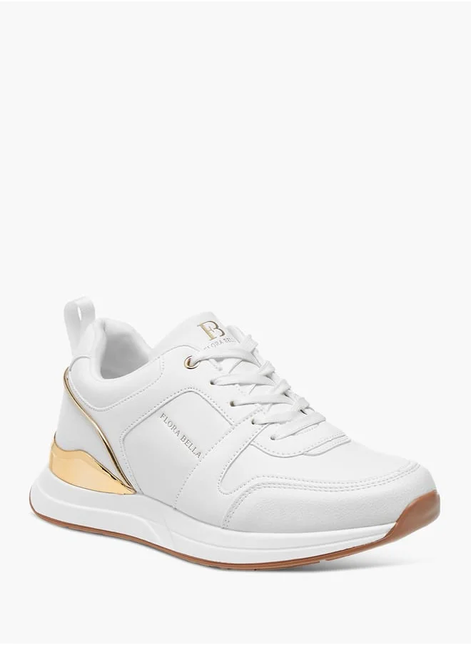 Flora Bella By Shoexpress Womens Panelled Ankle Sneakers With Lace-Up Closure