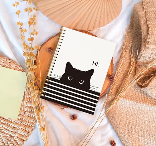 OXW Funny Cute Cat Notebook, Cute Gifts Notebook Journal for Women Teen Girls Kids, Funny Cat Gifts for Women Cat Lovers, Funny Office Gifts for Women Coworkers, Gifts for Teenage Girls(5.5'' X 8.3'') - Image 2