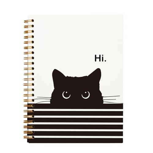 OXW Funny Cute Cat Notebook, Cute Gifts Notebook Journal for Women Teen Girls Kids, Funny Cat Gifts for Women Cat Lovers, Funny Office Gifts for Women Coworkers, Gifts for Teenage Girls(5.5'' X 8.3'') - Image 1