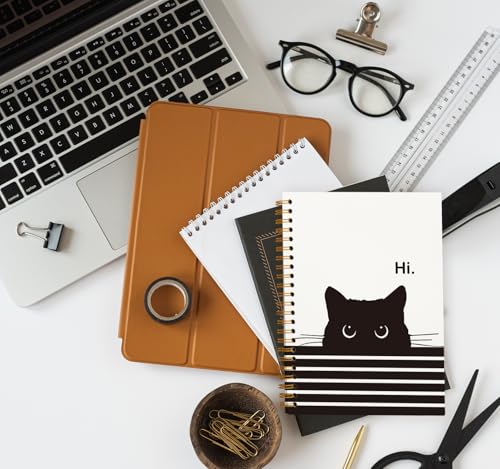OXW Funny Cute Cat Notebook, Cute Gifts Notebook Journal for Women Teen Girls Kids, Funny Cat Gifts for Women Cat Lovers, Funny Office Gifts for Women Coworkers, Gifts for Teenage Girls(5.5'' X 8.3'') - Image 5