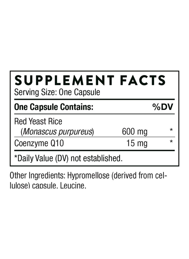 Thorne - Red Yeast Rice + CoQ10 - 120 Capsules Dietary Supplement - Image 1