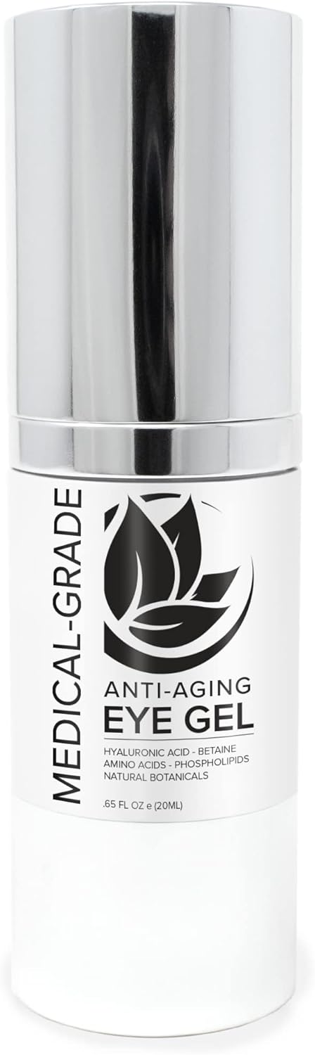 Microderm GLO  Active AntiAging Eye Gel Reduces Dark Circles Puffy Eyes Crows Feet and Fine Lines  Wrinkles Packed with Hyaluronic Acid  Age Defying Botanicals 05 Oz