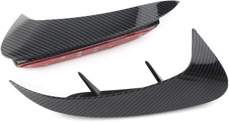 DEMULAX Carbon Fiber Style Rear Bumper Fins for Mercedes-Benz A-Class - Image 4