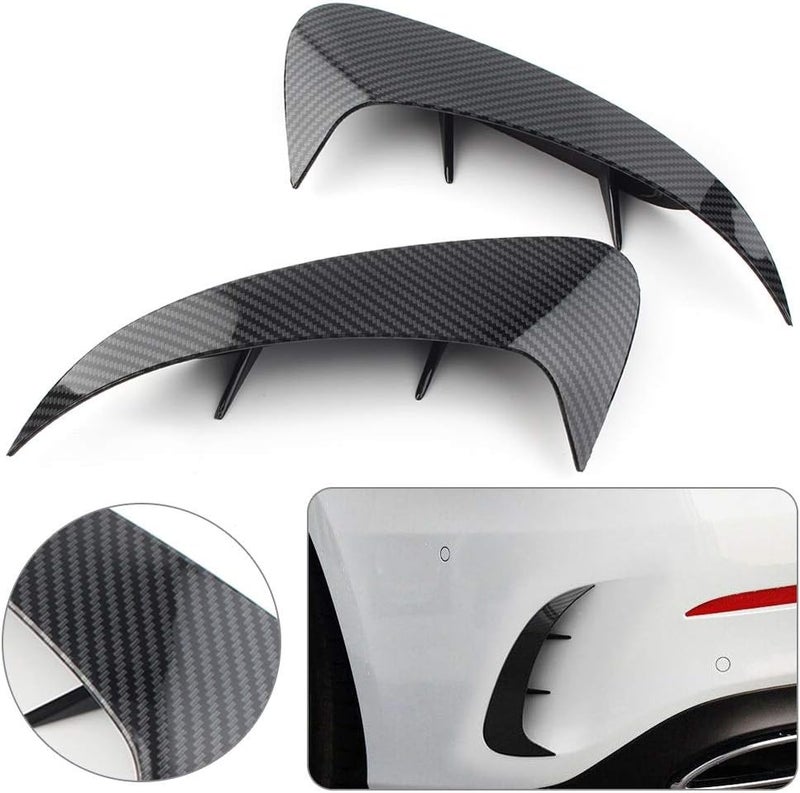 DEMULAX Carbon Fiber Style Rear Bumper Fins for Mercedes-Benz A-Class - Image 5