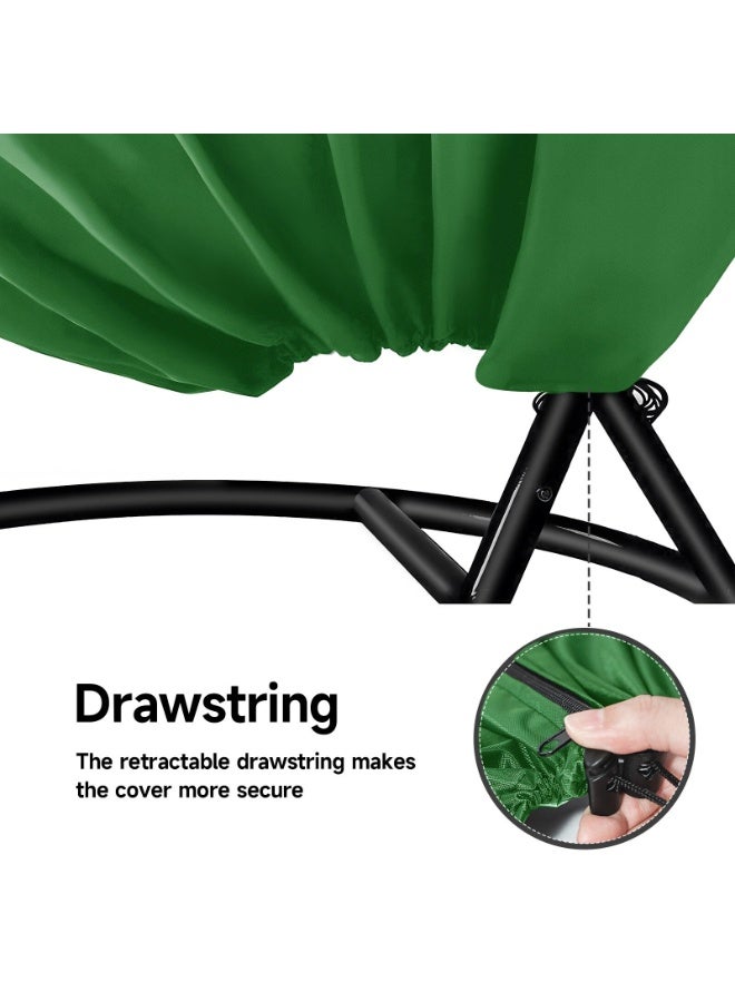 إيونتو غطاء كرسي معلق متين مقاوم للماء 190×115 سم - قماش أكسفورد 210D مقاوم للأشعة فوق البنفسجية والغبار وواقي كرسي الأرجوحة الخارجي وكرسي البيض، أغطية الفناء والحديقة والخوص والكراسي - Image 5