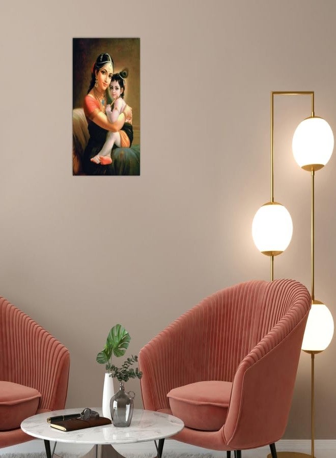 DigitalMantra - Bal Krishna with Maiya Yashoda Wall Poater | Radha krishna Painting Fully Waterproof & Laminated | Decoration For Wall Poster, Wall Painting, Washable Paper Poster Size-12"x18" - Image 4