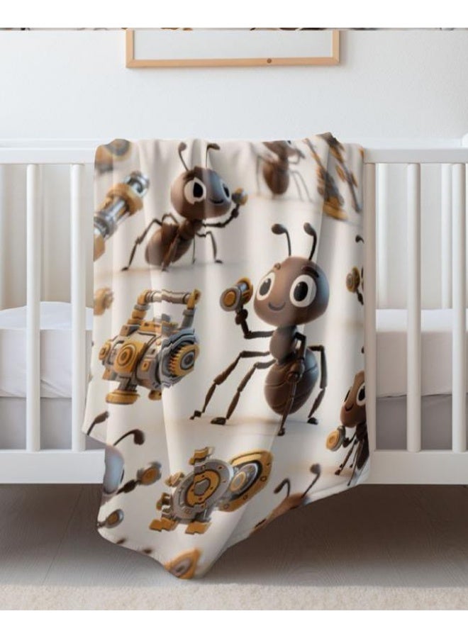 عام بطانية رقيقة من الفانيلا الكرتونية للأطفال أو الطلاب (دافئة ومريحة ومناسبة للنوم والألعاب) 100 سم * 150 سم - Image 3