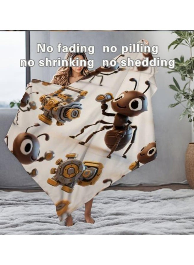 عام بطانية رقيقة من الفانيلا الكرتونية للأطفال أو الطلاب (دافئة ومريحة ومناسبة للنوم والألعاب) 100 سم * 150 سم - Image 1