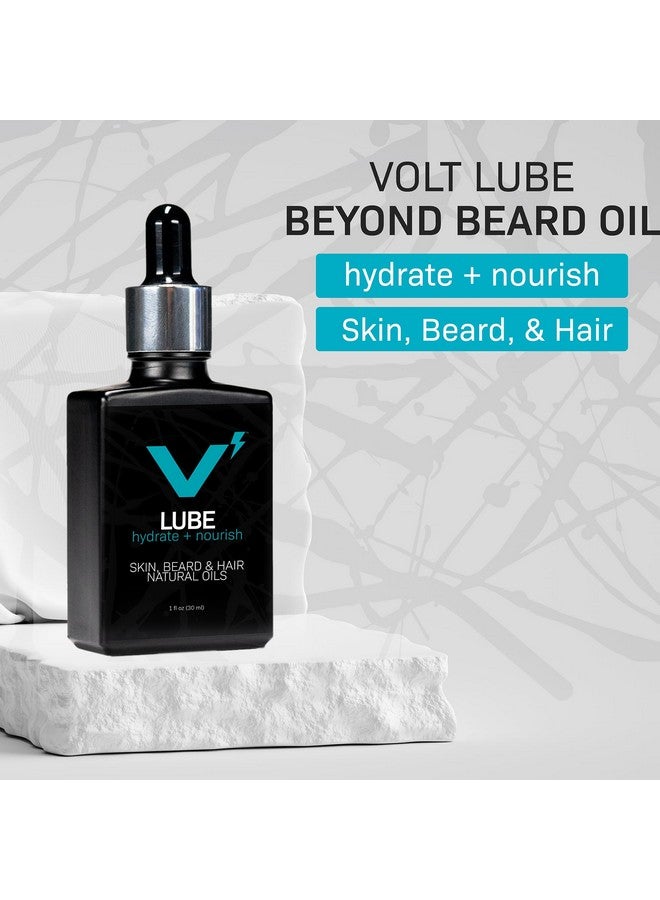 VOLT Lube Mens Beard Oil & Hair Softener With Jojoba & Argan Oil 1 Fl Oz (30 Ml) Bottle Unscented - Image 3