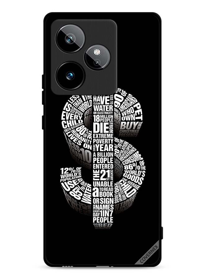 Covernex Realme GT 7T 5G Protective Case Cover Calligraphy Dollar