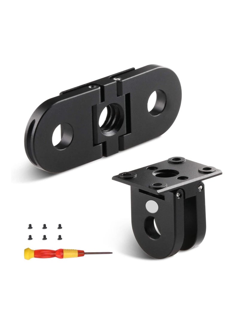 Folding Fingers Replacement for GoPro Hero 10/ 9/ 8 Black/ Max, Adapter Mount with 1/4 Tripod Connector Port Housing Handle Monopod - Image 1