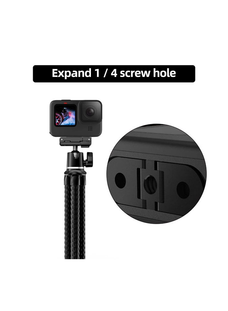 Folding Fingers Replacement for GoPro Hero 10/ 9/ 8 Black/ Max, Adapter Mount with 1/4 Tripod Connector Port Housing Handle Monopod - Image 4