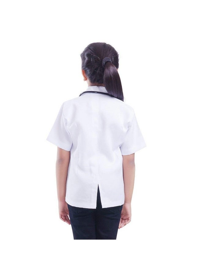 Fancydresswale - FancyDressWale Cotton Doctor Dress For Boys And Girls; White;2-3 Years - Image 1
