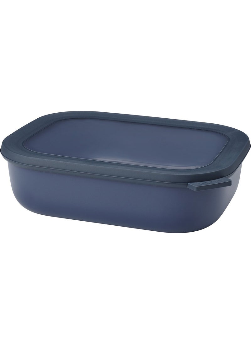 Mepal Multi Bowl Cirqula Rectangular Storage Container 2000 Ml- Nordic Denim  - Image 1