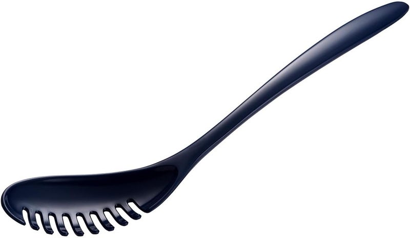 12-Inch Melamine Pasta Server Spaghetti Fork & Strainer, Cobalt Blue