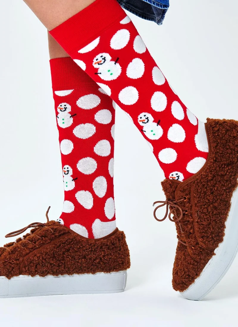 هابي سوكس BIG DOT SNOWMAN SOCK
