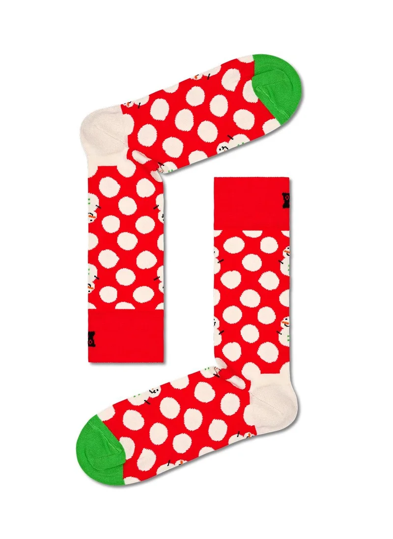 هابي سوكس BIG DOT SNOWMAN SOCK