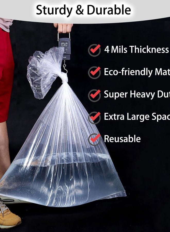 TRINKA Dust Cover Big Plastic Drawstring Bags Multi-Purpose for Storage and Keeping Golf's Bag Good for Household Organizing Reusable Set of 2 - Image 4