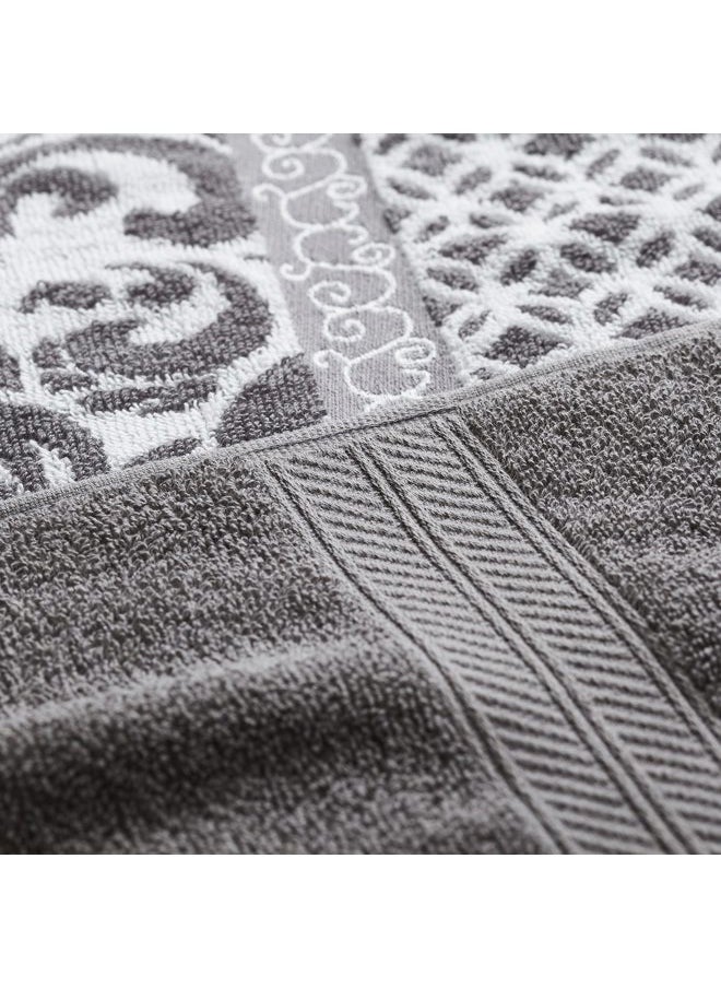 Modern Threads Trefoil Filigree 6-Piece Reversible Yarn Dyed Jacquard Towel Set - Bath Towels, Hand Towels, & Washcloths - Super Absorbent & Quick Dry - 100% Combed Cotton  - Image 5