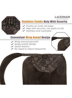 Human Hair Ponytail Extension Wrap Around With Magic Paste Dark Brown Ponytail Hair Extensions Real Human Hair Clip On Ponytails For Black Women 18 Inch 80G - pzsku/Z06102A71EBC75157EF9CZ/45/_/1719064673/c5faa458-92ff-4f8c-94ad-3570c1ba5f9f