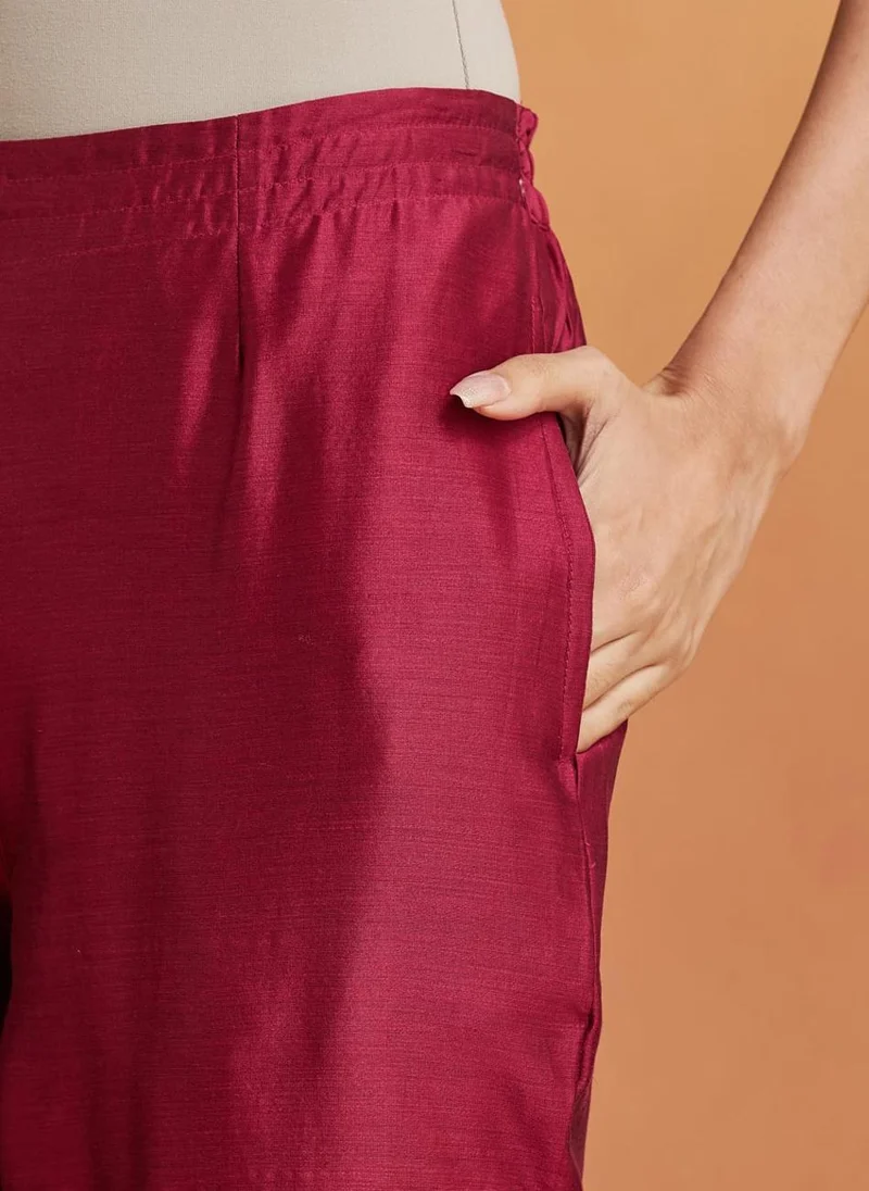 Fabindia Cotton Silk Full Length Ethnic Pant