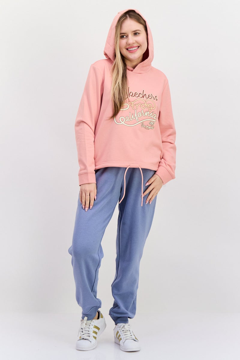 SKECHERS Women Sportwear Fit Graphic Long Sleeves Outdoor Hoodie, Pink - Image 4