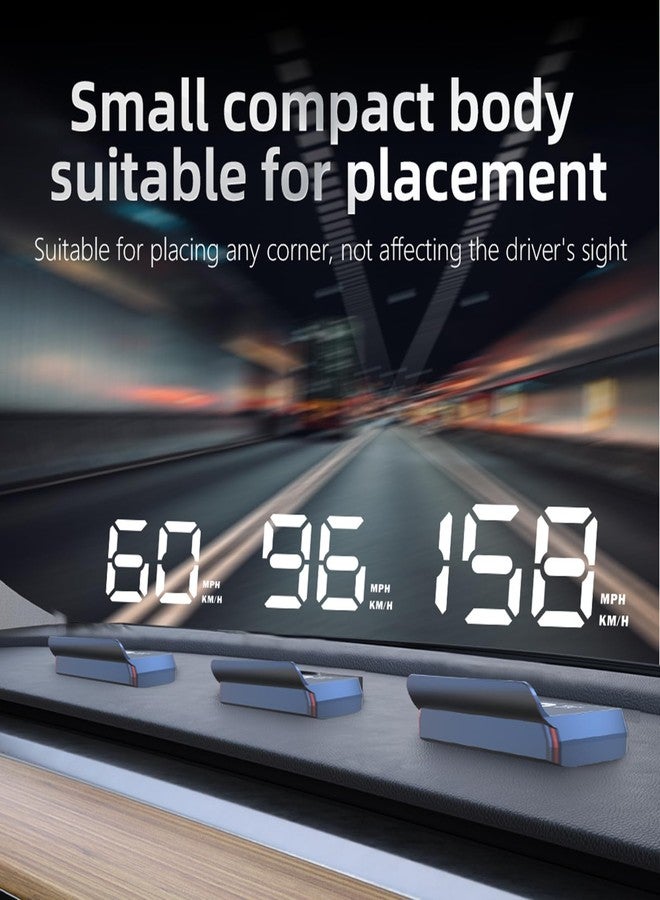 AZIJYV W2 White Heads Up Display for Cars Car Speedometer with Speed, Triple Over-Speed Alarm, Auto Light Sensor, HUD Speedometer Universal Fit for All Vehicles - Image 4
