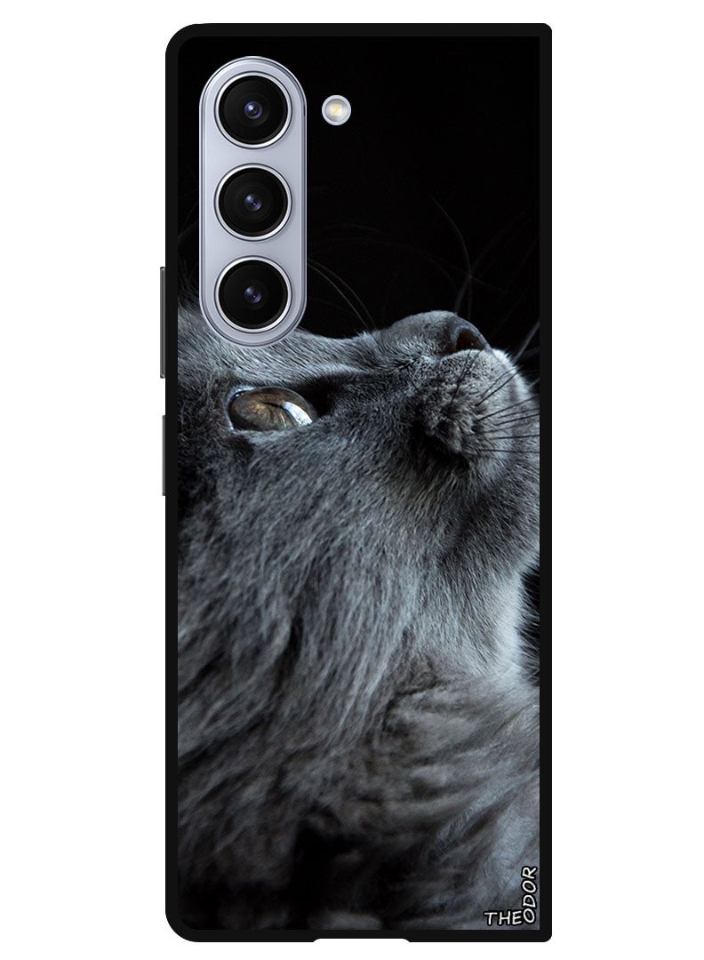 Theodor Protective Case Anti Scratch Shock Proof Bumper Cover For Samsung Galaxy Z Fold 6 cat_muzzle - Image 1