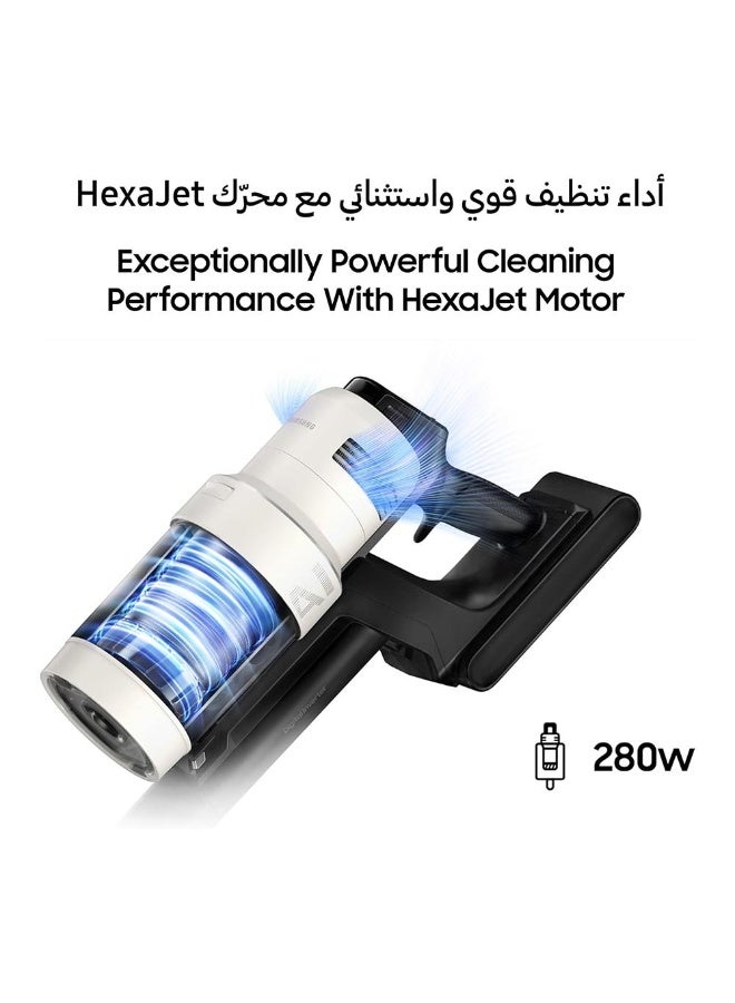 Samsung Bespoke Jet Cordless Stick Vacuum Cleaner, 100 Minute Run Time, 280W Suction Power, Ai Cleaning Mode, All-In-One Clean Station, Smart Wi-Fi, Black Chrometal, Vs28C9764Qg/Sg - Image 3