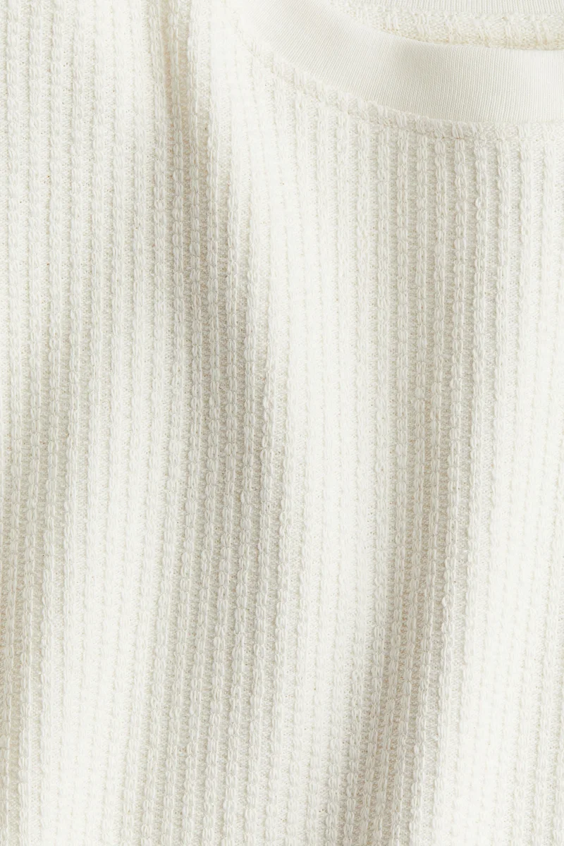 H&M Textured-knit T-shirt