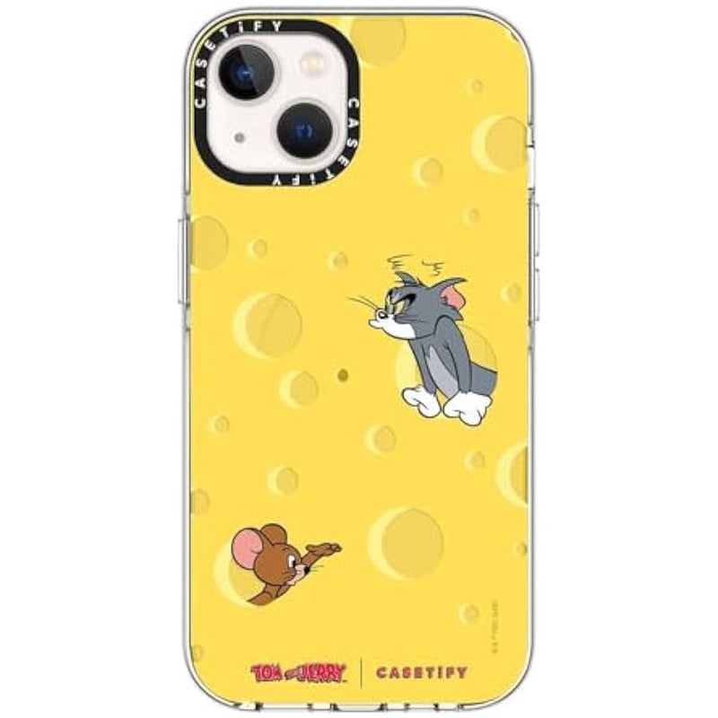 Casetify Clear Case for iPhone 13 【Tom and Jerry Colab/Not Yellowing / 6.6ft Drop Protection/Compatible with Magsafe】 - Cheese - Clear - Image 2