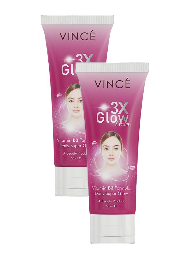 3X Glow Cream for Women – Deal 2 – Daily Brightening Cream with Vitamin B3, Reduces Dullness, Brightens Dark Skin Cells, Reveals Smooth, Radiant & Glowing Skin – Paraben-Free, 50ml