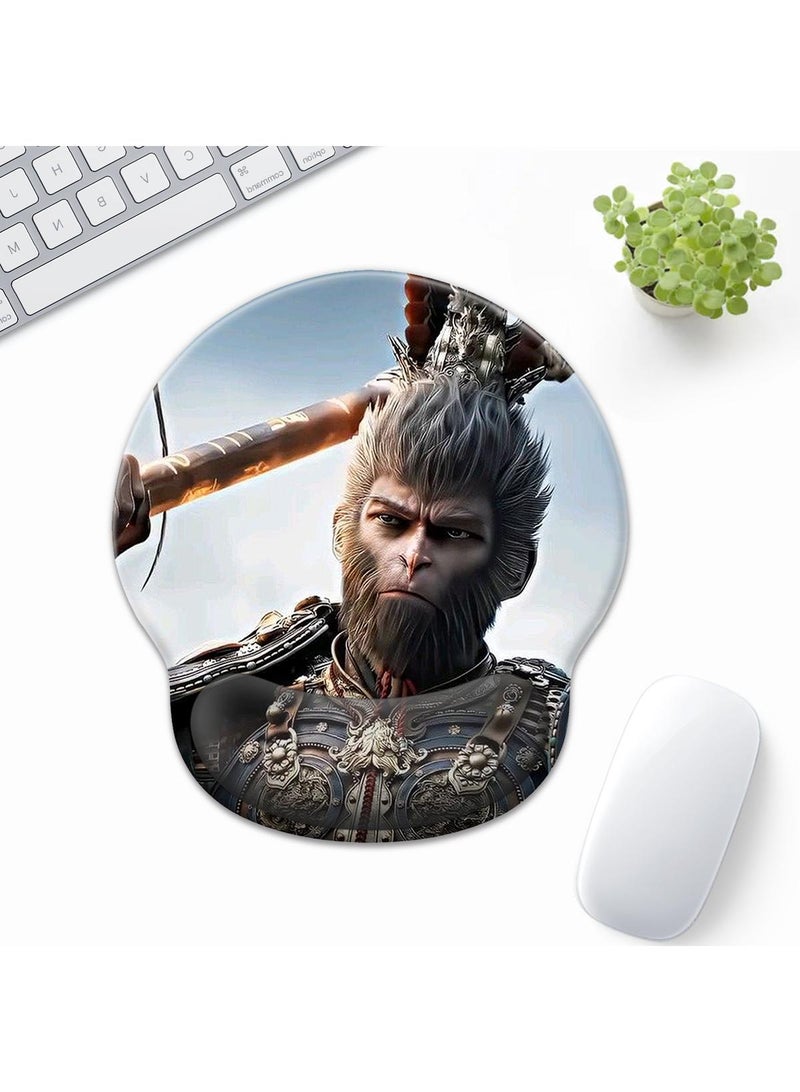 Y&D Black Myth Wukong Enlarged Superfine Fiber Soft Smooth Memory Foam Ergonomic Mouse Pad Keyboard Wrist Rest Comfortable for Desktop Laptop Mac or Gaming Stress Free Typing - Image 1