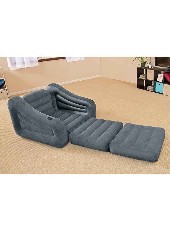 INTEX Inflatable Pull Out Chair Convertible Into Air Mattress - Image 3