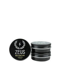 Zeus ZEUS Mustache Wax - Natural Shine, Moisturizing, Conditioning & Styling Mustache Wax, Light-Medium Hold – MADE IN USA (3 PACK) 
