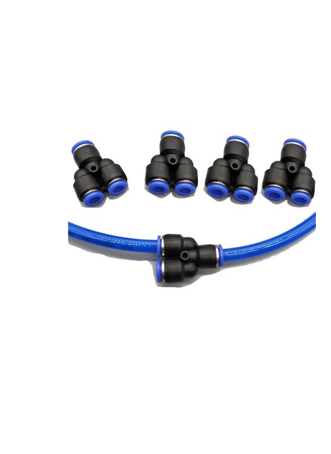 PU Pipe & Fittings Polyurethane | Pneumatic Pipe Push in to Connect Fittings (Y Connector - Pack of 5, 10mm)