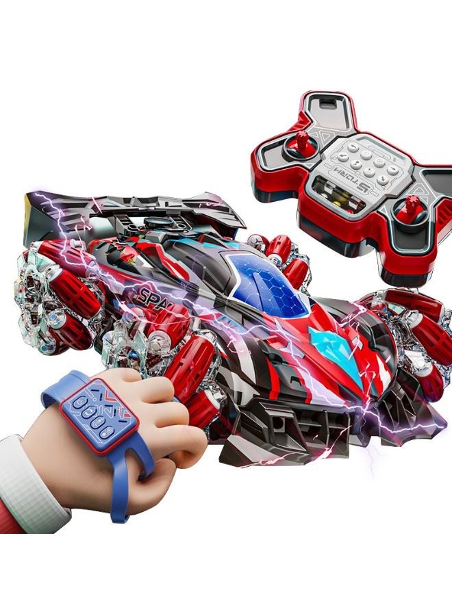 هوريكان سيارة تحكم عن بعد بتردد 2.4 جيجاهرتز، سيارة حيلة، لعبة سيارة رذاذ دخان، سيارة دفع رباعي، سيارة تحكم عن بعد مع موسيقى خفيفة، تدور 360 درجة، رذاذ لجميع التضاريس، لعبة سيارة Rc للأطفال - Image 1